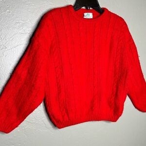 United Colors of Benetton Vintage Alpaca Wool Blend Crew Neck Sweater